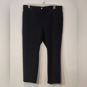 Chico's Black Straight Leg Knit Pants